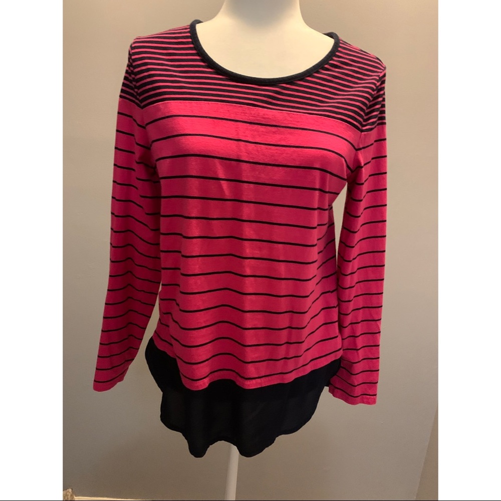 Size L Nautica Striped one pieced layered top